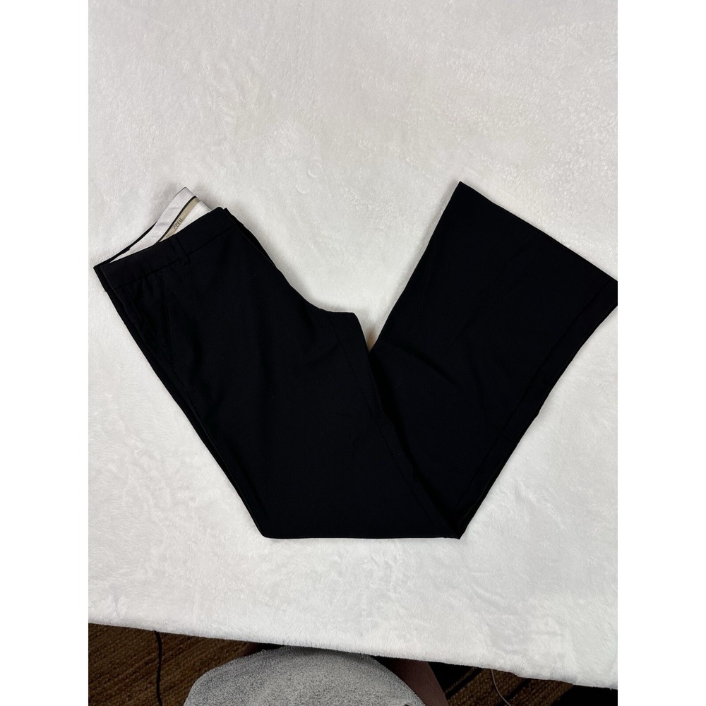 Ecru‎ Pants Womens 2 Black Dress Pants Black Flat Front Casual Flare Bottom